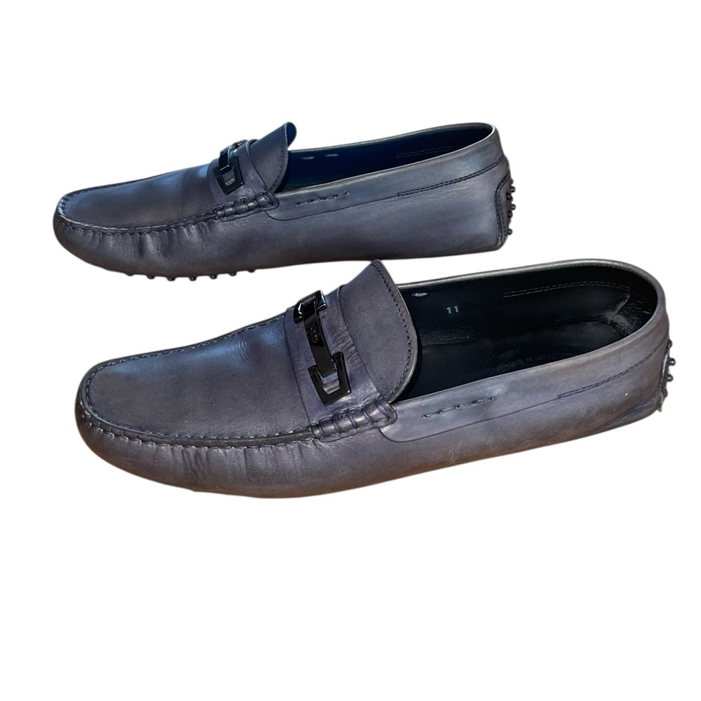 Tod’s buckle- detailed rubber pebble out sole Italian design loafer. Size 11 GUC - Picture 6 of 16